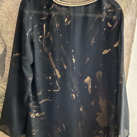 Chico’s Top Blouse Size 1 = SZ Medium ( 8 ) - Picture 2 of 5